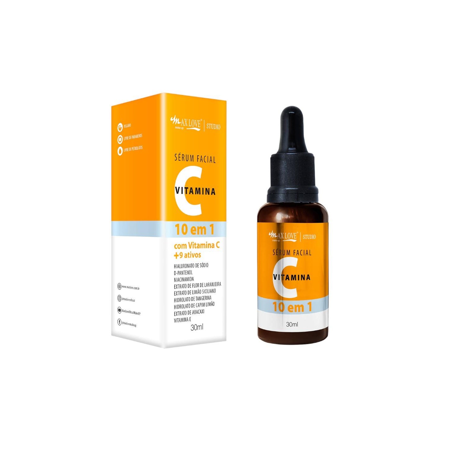 Sérum Facial Vitamina C - 10 em 1 Max Love