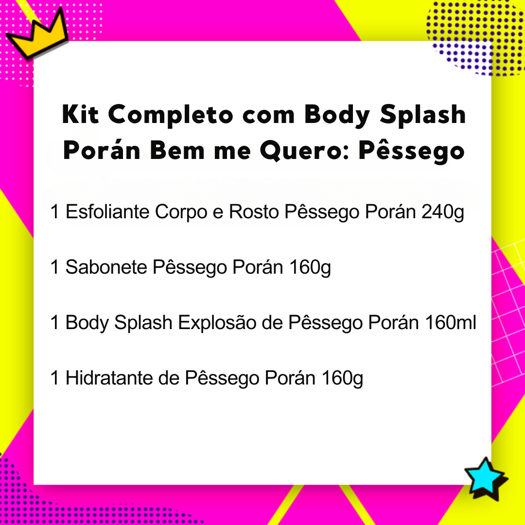 Kit Completo Bem Me Quero - Pêssego Love Porán