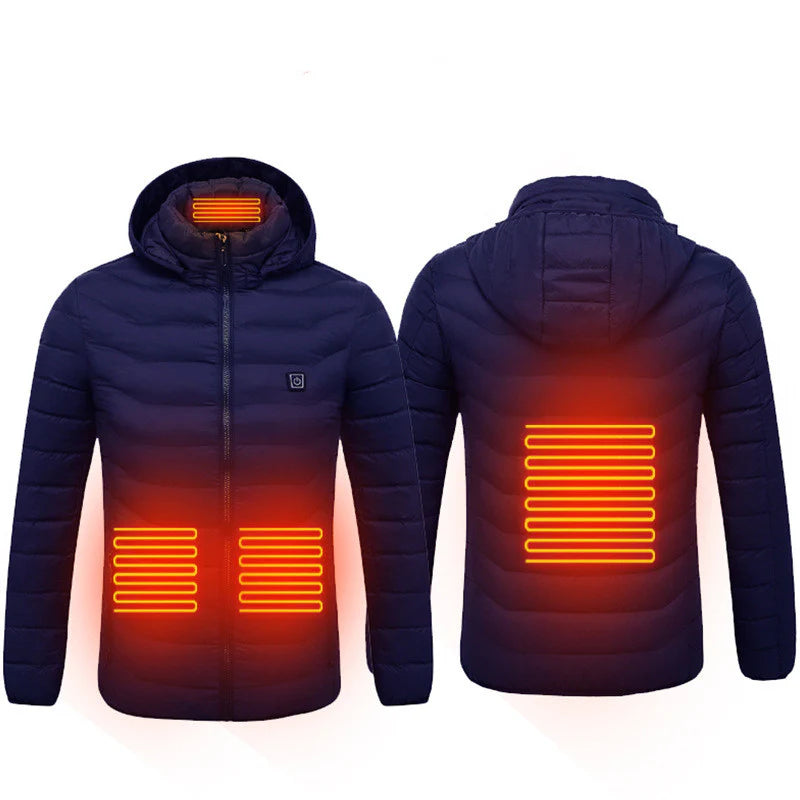 Smart Heated Jacket for Men & Women – USB Rechargeable Electric Winter Coat, Body Warmer with Adjustable Heat Pads