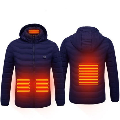 Smart Heated Jacket for Men & Women – USB Rechargeable Electric Winter Coat, Body Warmer with Adjustable Heat Pads
