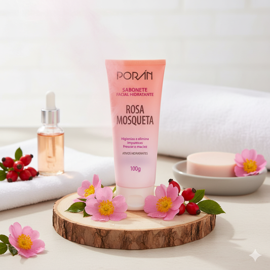 Sabonete Facial Hidratante Rosa Mosqueta Porán
