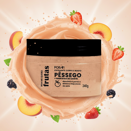 Esfoliante Corpo e Rosto Pêssego - Porán