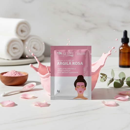 Máscara Facial Peel Off Argila Rosa - Max Love