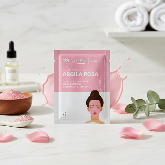 Máscara Facial Peel Off Argila Rosa - Max Love