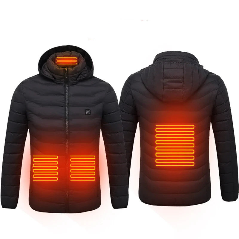 Smart Heated Jacket for Men & Women – USB Rechargeable Electric Winter Coat, Body Warmer with Adjustable Heat Pads