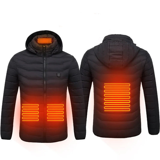 Smart Heated Jacket for Men & Women – USB Rechargeable Electric Winter Coat, Body Warmer with Adjustable Heat Pads
