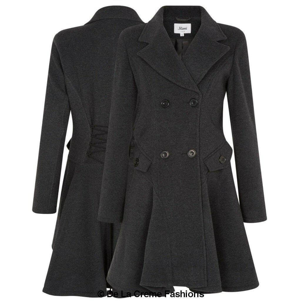 Women’s Wool Blend Double-Breasted Fit & Flare Skater Coat